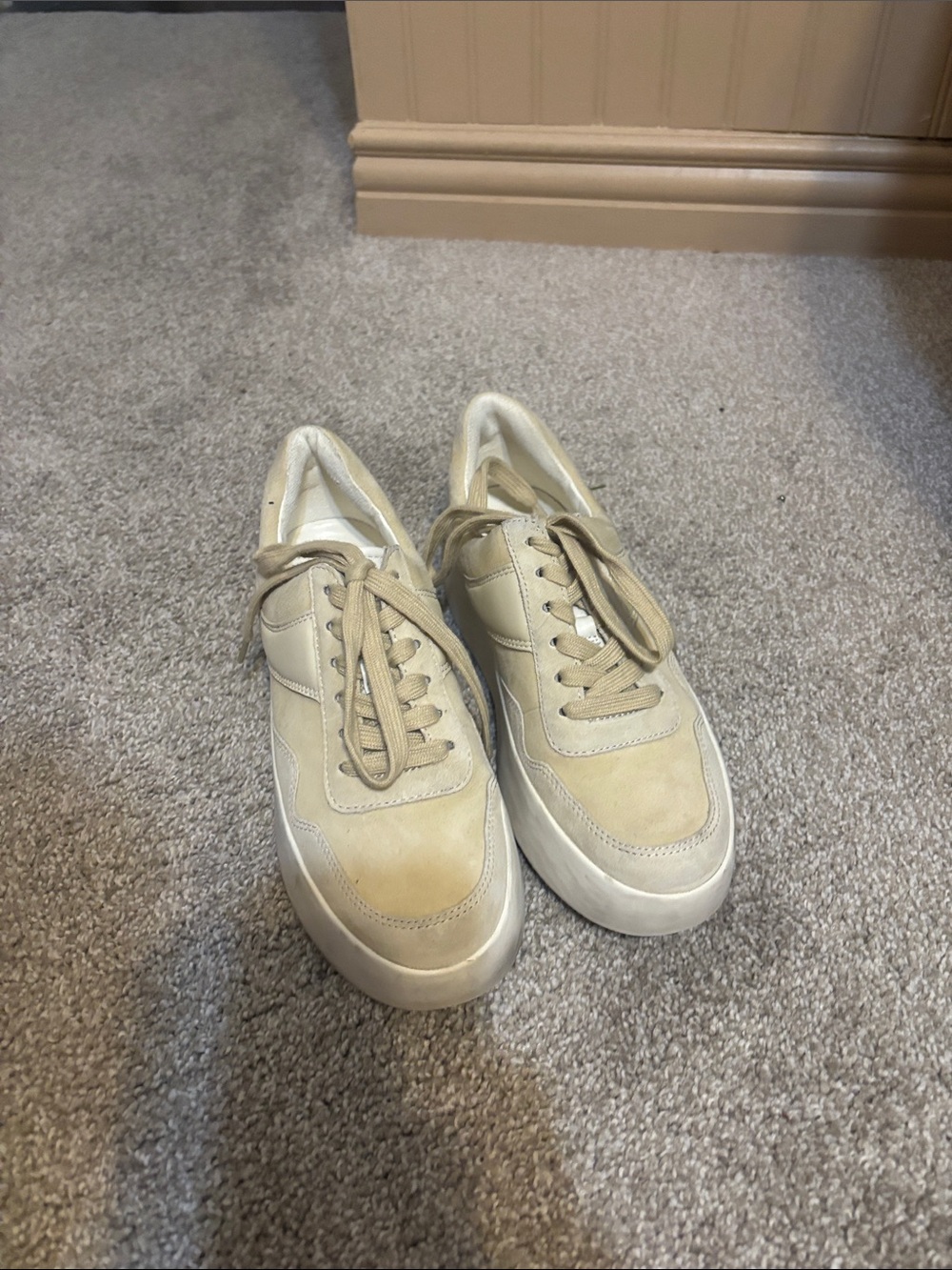 Vince Women's Sneakers in Beige-Tan Leather